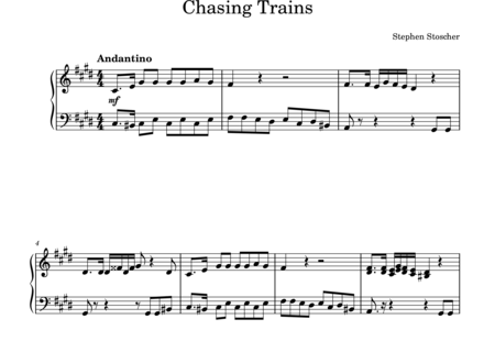 Stoscher, Stephen: Chasing Trains - Klavier:0