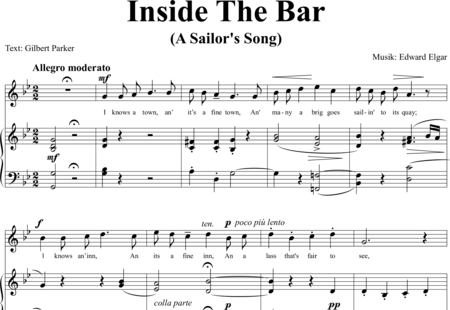 Elgar, Edward: Inside The Bar - Solo>X+Klavier:0