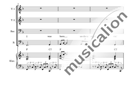 Loewe, Frederick: Wand'rin' Star - Chor>TTBB+Klavier:1