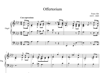 Abt, Franz: Offertorium As-Dur - Orgel>mPed:0