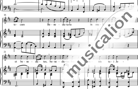 Mozart, Wolfgang Amadeus: Ave Maria (arreglo) - Solo>sop+Órgano:1