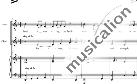 Knapicius, Joseph: The lamb - Solo>Ten+Chor>X+Kl:1