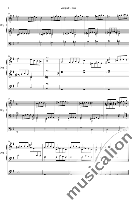 Bühler, Franz: Vorspiel G-Dur - Orgel>mPed:2
