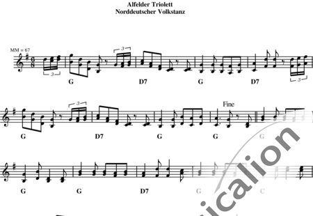 Anonymus, Unknown: Alfelder Triolett - Melodies and Chords:0