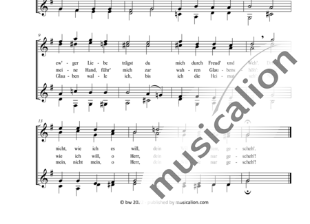 Anonymus, Unknown: Mein Vater, wie du willst (SSAA) - (My Father as You Will) - Choir>SSAA:1