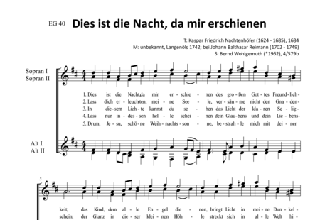 Reimann, Johann Balthasar: This Night, a Wondrous Revelation (SSAA) - Choir>SSAA:0