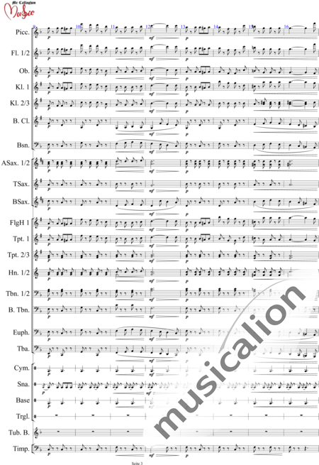 Sousa, John Philip : The Liberty Bell March - Trumpet B 3+[Cl4+Sx4]+[Tbn3]+[Fl3]+[Tb3+Hn2]+[Ob]+[Gs+Tmp]:3