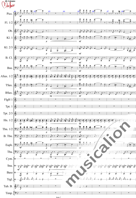 Sousa, John Philip : The Liberty Bell March - Trumpet B 3+[Cl4+Sx4]+[Tbn3]+[Fl3]+[Tb3+Hn2]+[Ob]+[Gs+Tmp]:7