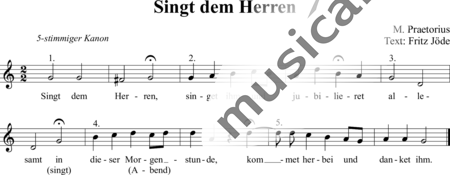 Praetorius, Michael: Singt dem Herren - Solo>X5:0