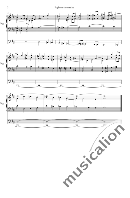 Springer, Max: Fughetta Chromatica - Orgel>mPed:2