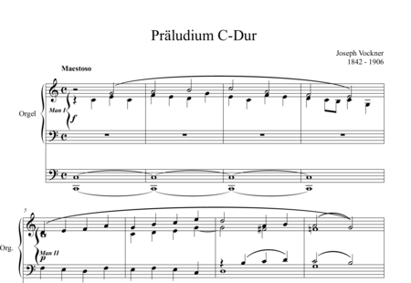 Vockner, Joseph: Präludium C-Dur - Orgel>mPed:0