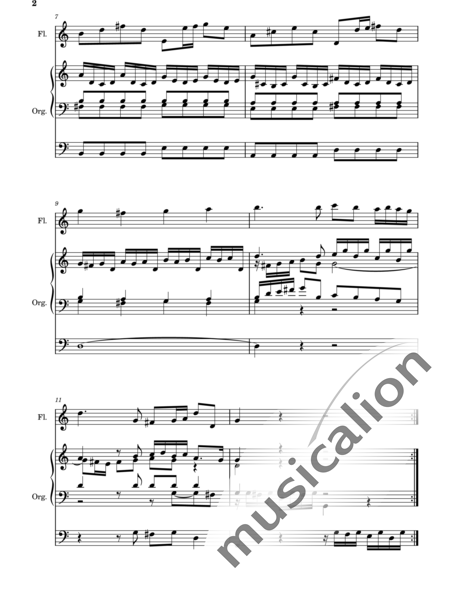 Bach, Johann Sebastian: Prelude in C from Little Preludes and Fugues - Flauta+Órgano>cPed:2