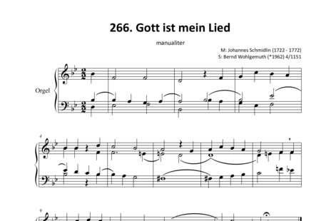 Schmidlin, Johannes: Gott ist mein Lied (2) - Orgel:0