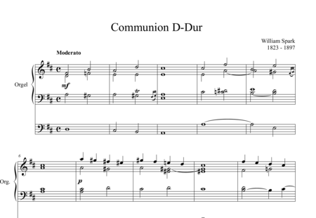 Spark, William: Communion D-Dur - Orgel>mPed:0