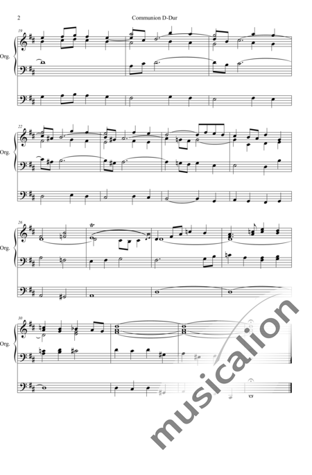 Spark, William: Communion D-Dur - Orgel>mPed:2