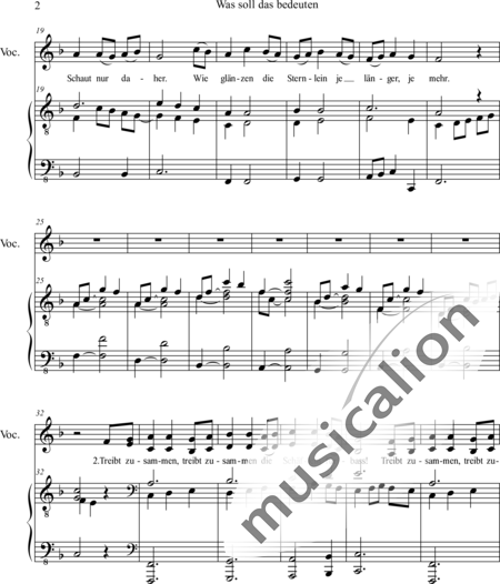 Anonymus, Unknown: Was soll das bedeuten - Choir>SA+Piano:2