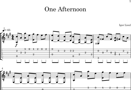 Lisul, Igor: One Afternoon - Guitar:0