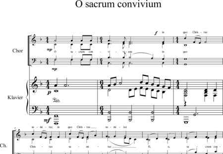 Weitendorf, Giso: O sacrum convivium - Chor>SATB+Klavier:0