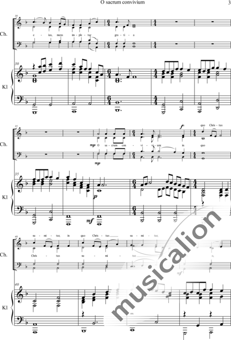 Weitendorf, Giso: O sacrum convivium - Chor>SATB+Klavier:3
