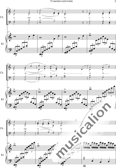 Weitendorf, Giso: O sacrum convivium - Chor>SATB+Klavier:5