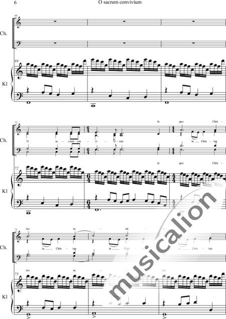 Weitendorf, Giso: O sacrum convivium - Chor>SATB+Klavier:6