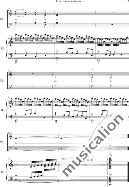 Weitendorf, Giso: O sacrum convivium - Chor>SATB+Klavier:7