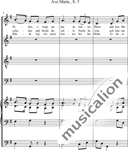 Seitz, Franz: Ave Maria - Chor>SATB+Orgel>mPed:3