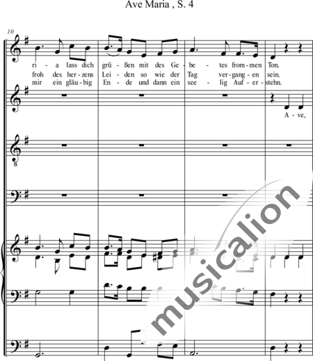 Seitz, Franz: Ave Maria - Chor>SATB+Orgel>mPed:4
