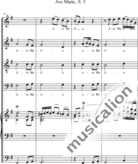 Seitz, Franz: Ave Maria - Chor>SATB+Orgel>mPed:5