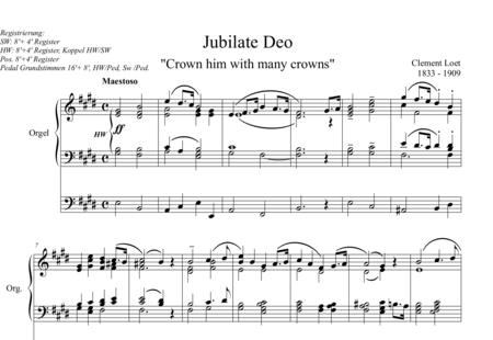 Loret, Clement: Jubilate Deo - Orgel>mPed:0