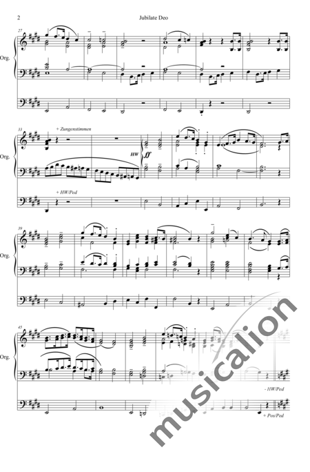 Loret, Clement: Jubilate Deo - Orgel>mPed:2