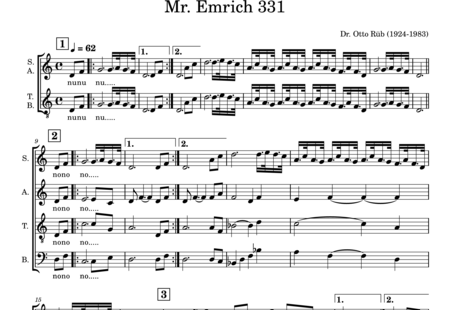 Rüb, Otto: Mr. Emrich 331 - Chor>SATB:0