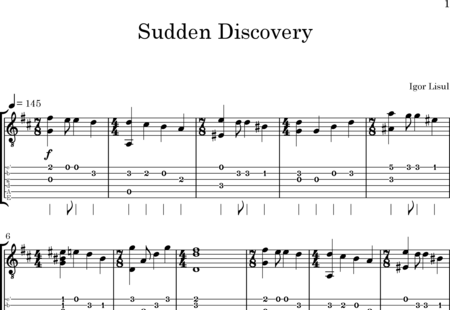 Lisul, Igor: Sudden Discovery - Gitarre:0