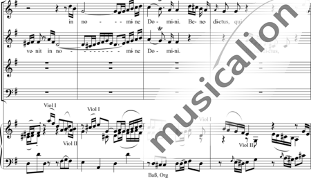 Mozart, Wolfgang Amadeus: Missa brevis in D Major (Part 5: Benedictus) - Choir>SATB+Organ:1