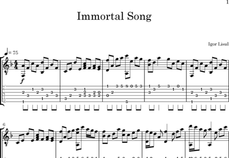 Lisul, Igor: Immortal Song - Gitarre:0