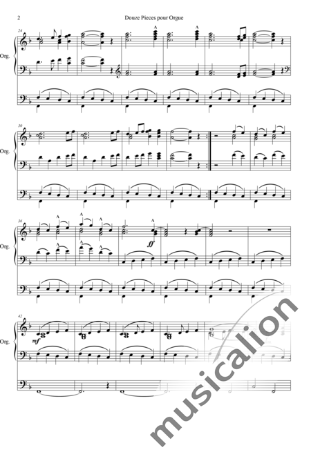 Jacob, Georges: Douze Pieces Pour Orgue Nr 8 Carillon - Orgel>mPed:2