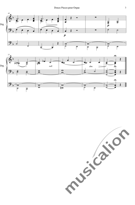 Jacob, Georges: Douze Pieces Pour Orgue Nr 8 Carillon - Orgel>mPed:3