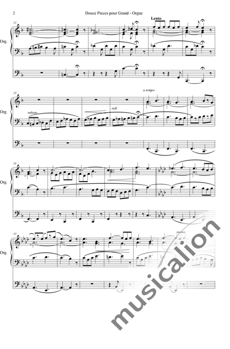 Jacob, Georges: Douze Pieces pour Grand - Orgue Nr 6 Canzonetta - Orgel>mPed:2