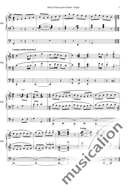Jacob, Georges: Douze Pieces pour Grand - Orgue  No. 10 Alleluia - Organ:3