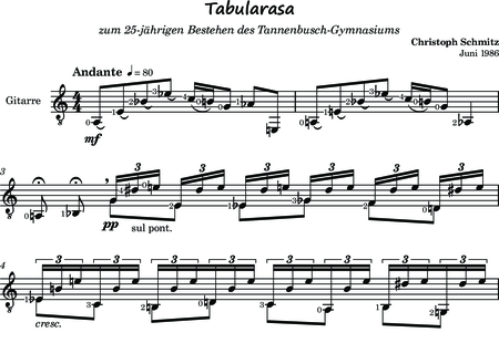 Schmitz, Christoph: Tabularasa - Gitarre:0