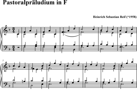 Reif, Heinrich: Pastoralpräludium in F - Orgel:0