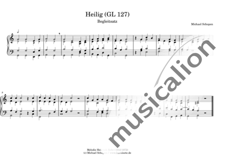 Schopen, Michael: Heilig (H. Rohr, GL 127) - Orgel>mPed:0