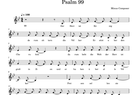Composer, Minus: Psalm 99 - Chor>X:0