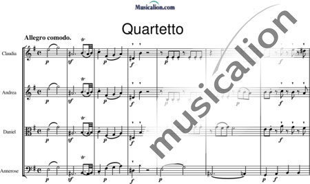 Blees, Ulrich: String Quartet in E Minor, 1st mvt - Violin 2+Viola+Vlc:0