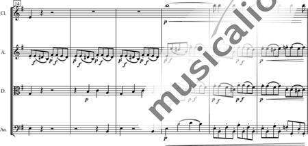 Blees, Ulrich: String Quartet in E Minor, 1st mvt - Violin 2+Viola+Vlc:2