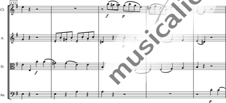 Blees, Ulrich: String Quartet in E Minor, 1st mvt - Violin 2+Viola+Vlc:25