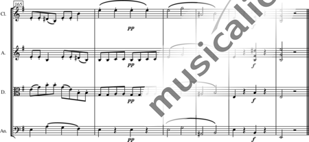 Blees, Ulrich: String Quartet in E Minor, 1st mvt - Violin 2+Viola+Vlc:32
