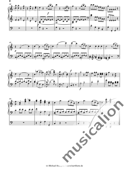 Mozart, Wolfgang Amadeus: Viennese Sonatina No. 1, K. 439b – 1st movement, Allegro - Órgano>cPed:2