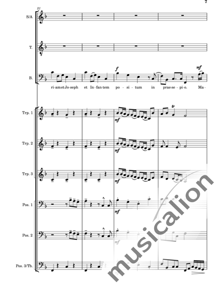 Schnabel, Joseph Ignaz: Transeamus usque Bethlehem - Chor>SATB+[Trp3+Pos3]:7