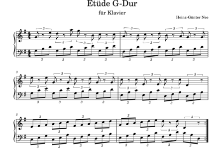 Nee, Heinz-Günter: Etüde G-Dur (Etude G-major) - Piano:0